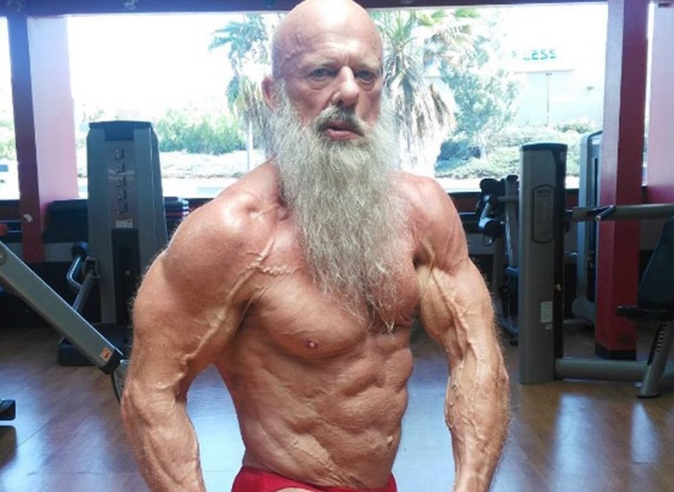 An old bodybuilder